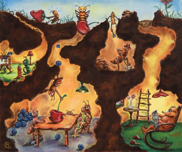 UPSIDE DOWN|(Oil on canvas)