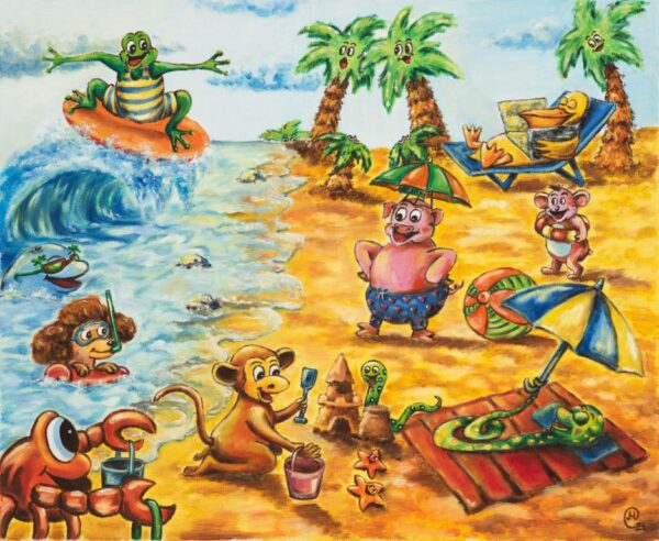 FUNBATHING|(Oil on canvas)