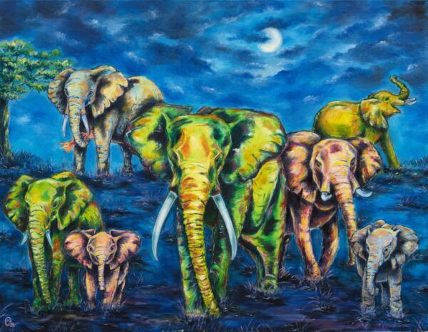 MOONLIGHT|(Oil on canvas)