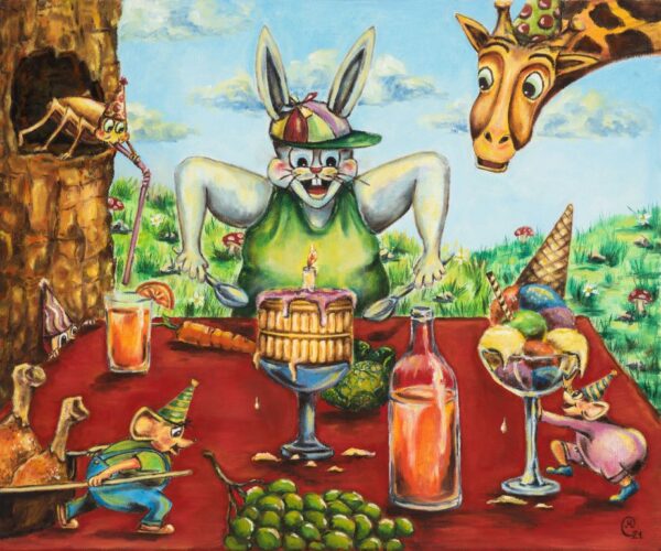 HAPPY BIRTHDAY|(Oil on canvas)