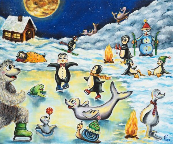 ICE GAMES|(Oil on canvas)