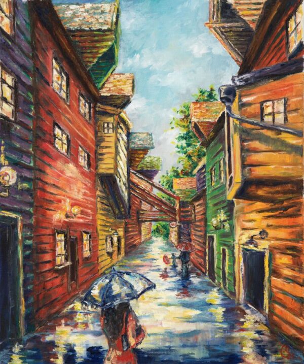 BRYGGEN BAY|(Oil on canvas)
